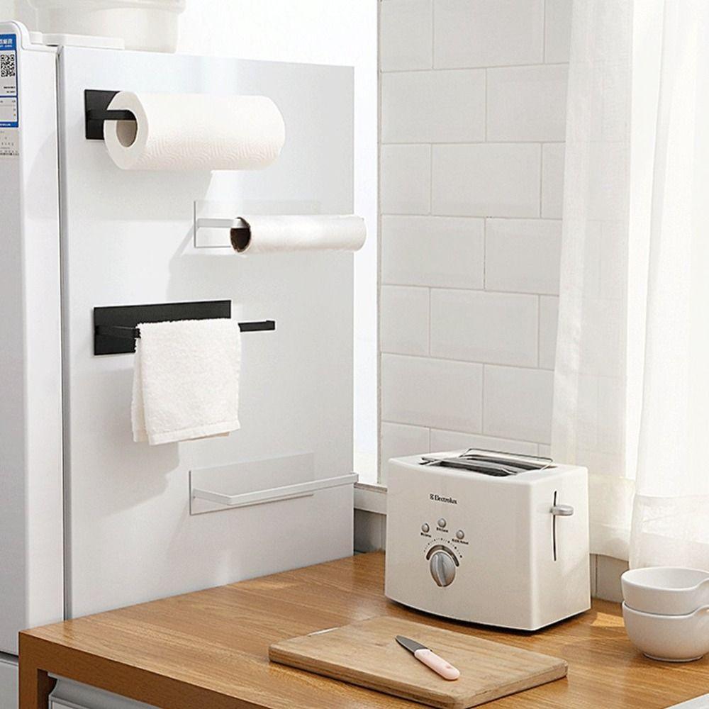 White/Black/Grey Fresh Film Storage Rack Carbon Steel Paper Towel Holder Cabinet/Cupboard