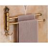 Luxury Swivel Towel Bars Rack with Hook Up Bathroom Rustic Gold Metal Towel Bar Hanger Wall Mounted,Swing Out Towel Bar,Folding Arm Swivel Towel Bar