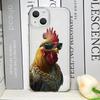 Funny Cartoon Fighting Duck Chicken Clear Phone Cases for iPhone 17 16 15 14 13 12 11 Pro Max XR 8 7 Plus 13 12 Mini Soft Cover