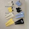 2Pcs Female Korean Simple Versatile Bangs Hair Clip Hairpin Cute Fresh Hair Accessories Cheese Yellow Polka Dot Duck Bill Clip