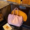Einfarbige Kordelzug-Handtasche Damen-Schultertasche Große Kapazität Pendler-Crossbody-Tasche