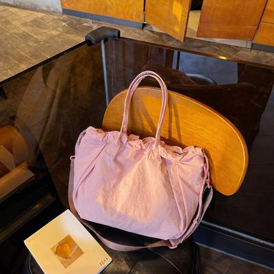 Einfarbige Kordelzug-Handtasche Damen-Schultertasche Große Kapazität Pendler-Crossbody-Tasche