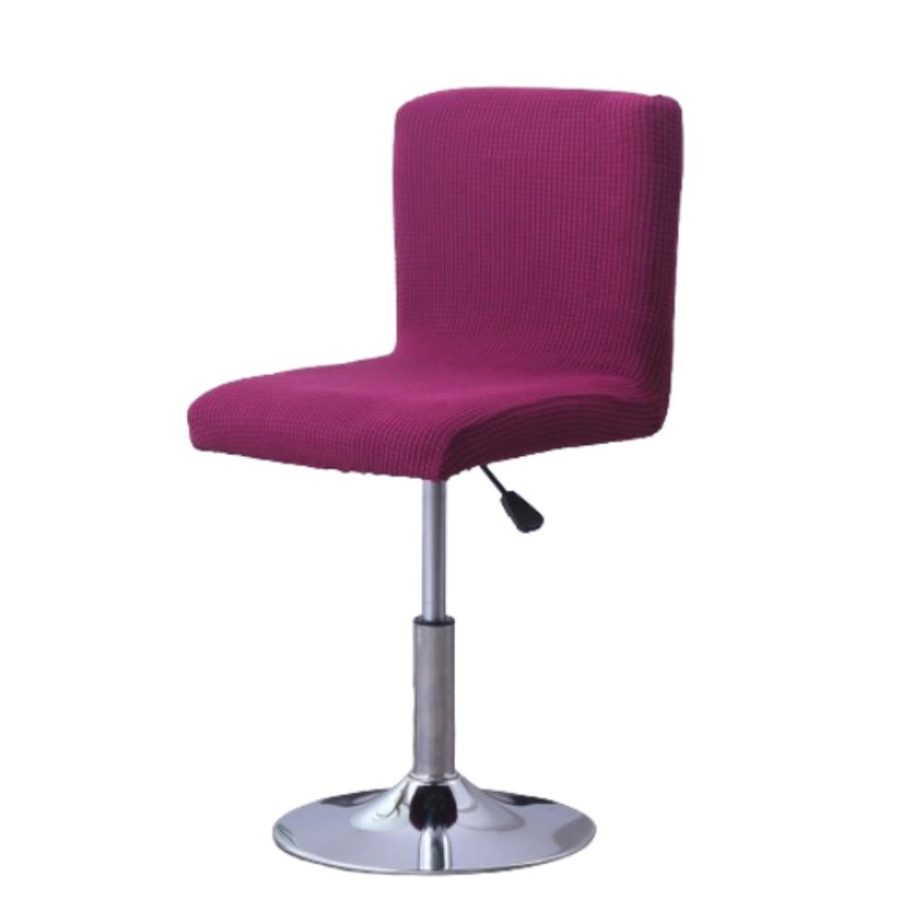 

Однотонный короткий чехол для барного стула с эластичной защитой для стула для гостиничного банкета фиолетовый