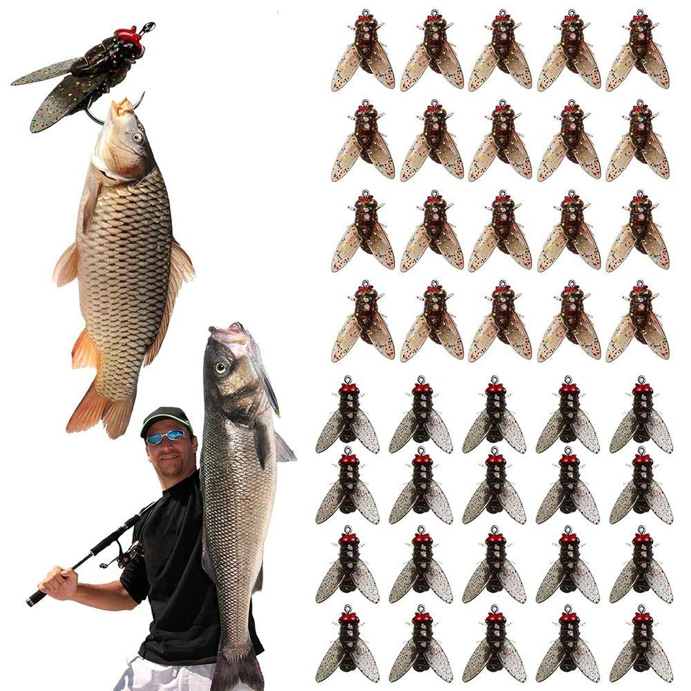 20PCS Sharpened Hook Dry Flies Fishing Lures Kit Simulated Flies Trout Jigs Swimbaits Trout