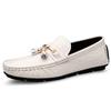 Men's Embossed Cowhide Moccasins - Slip-On Casual Leather Driving Loafers 