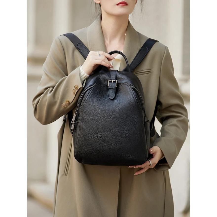 

Женский рюкзак из натуральной кожи, большая дорожная сумка, полнозерновая, дизайнерский бренд, модный, лимитированный, необходимость