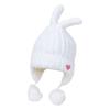 CLARAH Knit Hat with Rabbit Gh191018218 Girls' Earmuffs, White,