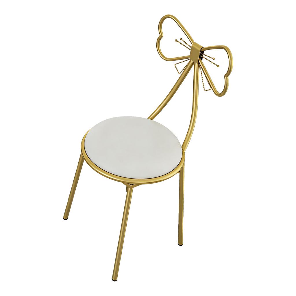 Makeup Stool Chair with Removable Backrest Soft Cushion PU Lther Vanity Chair for Bedroom Vanity