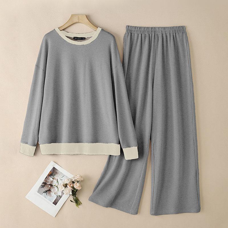 ZANZEA Women Long Sleeve Blouse and Pants Spring Casual Two Piece Sets