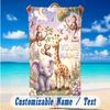Adventure Journey Theme Beach Towel Personalized Custom Name & Text Soft Quick Dry Beach Towel for Swimming Travel