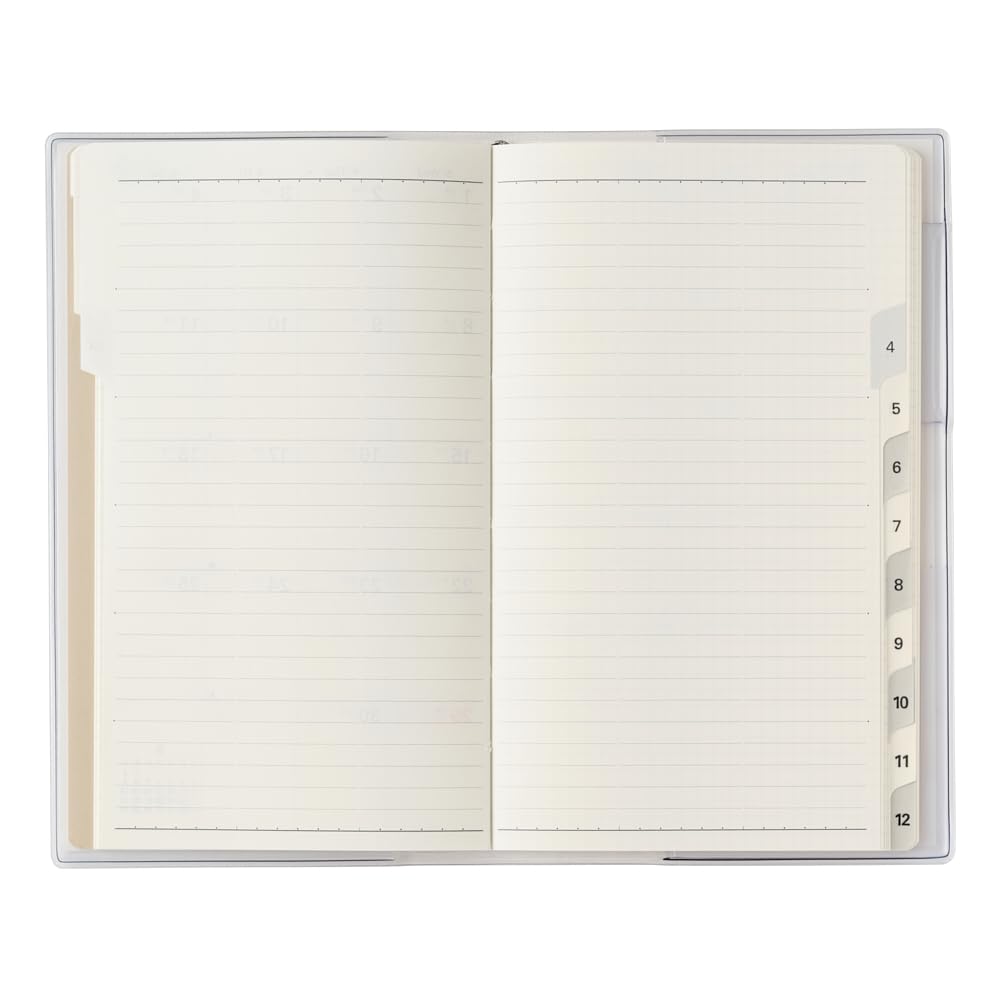 NOLTY 2026 Monthly Slim Planner with Aida 2628 November Memo, Ivory, (Starts 2025)