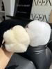 Cute Rabbit Fur Cotton Bolls Keychain Car KeyRing Pendant Plush School Bag Pendant Gift Kawaii Backpack Keychains Accessories