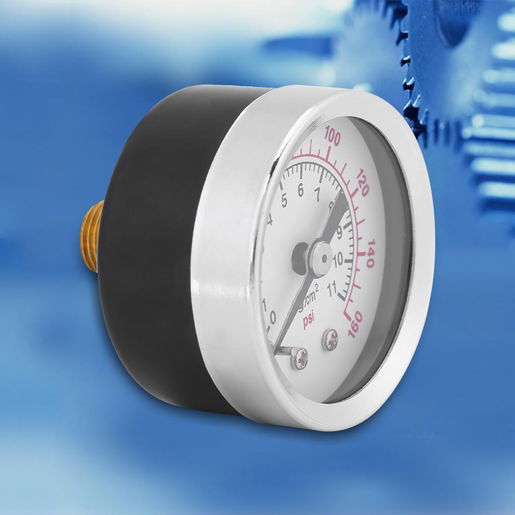 0‑160PSI 1 8NPT Pressure Gauge Manometer Water Oil Air Pressure Meter
