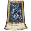 Anime Yu Gi Oh Karta Koc Polar Koralowy Pluszowy Smok Gra Kreskówka Miękki Koc do Rzucania na Domową Kanapę Sypialnię Kołdra
