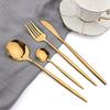 16Pcs Cutlery Luxury Golden Flatware Set, Stainless Steel Kitchen Dinner Spoons,Dinner Spoon Forks, Dinner Knives Silverware