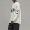 Y-3 SS23 Men's Creative Print Crew Neck Pullover Long Sleeve T-Shirt White IA3112