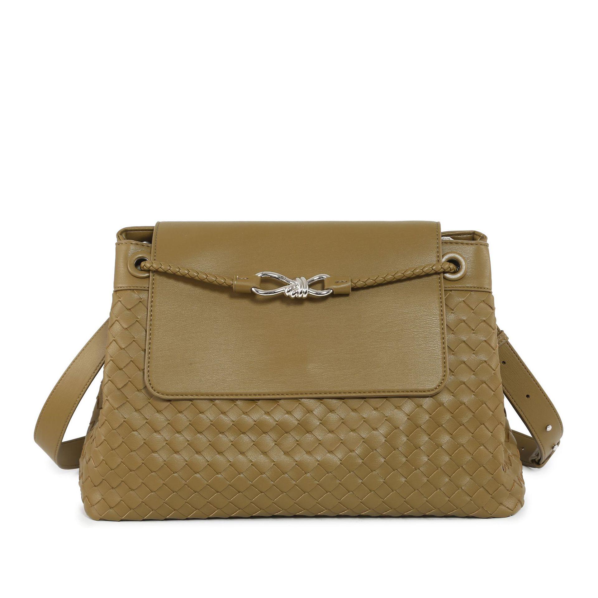 

2025 Мужская сумка на одно плечо и портфель в стиле B ручной работы большой вместимости 40*15*28cm оливковое зеленый