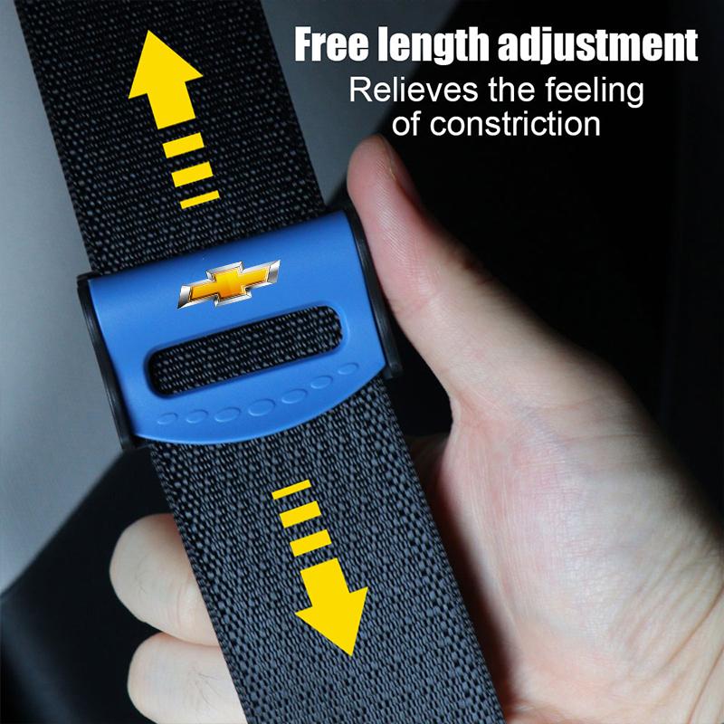 2Pcs Car Logo Seat Belts Adjustable Plastic Clip Accessories For Chevrolet Cruze Spark Captiva Suburban Camaro Malibu Silverado