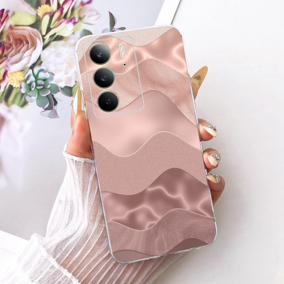 Soft Clear Silicone Casing For Realme C75 C75x RMX3941 Phone Case Cartoon Cat Dragon Flower Butterfly Pattern Back Cover