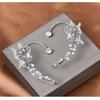 Elegant Butterfly Ear Cuff Sparkling Zircon Women Ear Loop Crystal Clip Earrings  Versatile Jewelry
