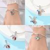 Original Copper Colored Pendant Cross Dove Heart Angel Blue Zircon Bead Fit Bracelet Jewelry Fine Anniversary Day Gift Women