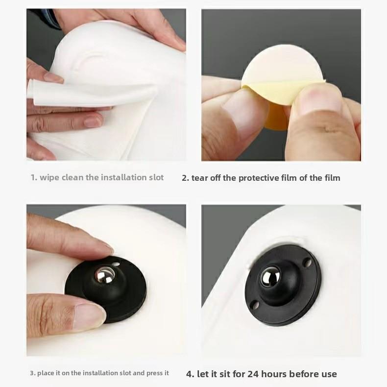 1/4 Piezas Rueda Universal Rodillo Polea Base Rueda Giratoria Se Puede Pegar con Bola Rueda Universal Silenciosa Rueda Pequeña Rueda Motriz