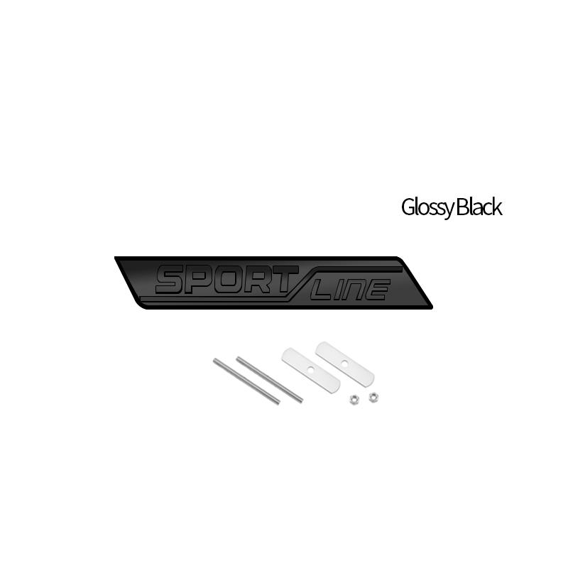 JBIW9 Metal Sport Line Grille Sticker Car Rear Trunk Body Emblem Badge for Skoda Yeti Octavia Superb Fabia Kamiq Karoq Kodiaq Rapid