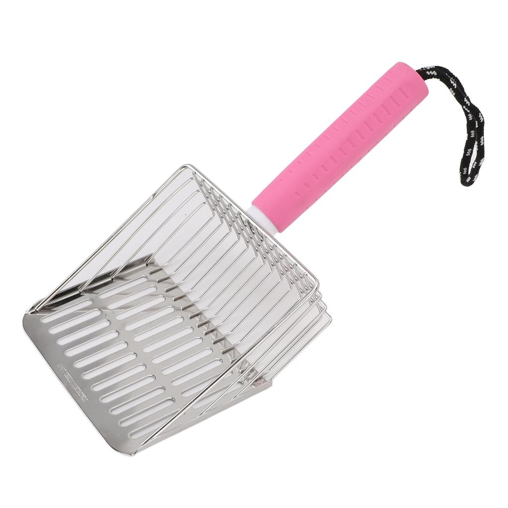 Pelle à Litière pour Chat Manche Amovible Pelle à Litière Facile à Nettoyer Acier Inoxydable Pelle à Excréments pour Bac à Litière
