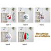3PCS/SET Flocked Christmas Tree Ornament Snowman/Santa Claus/Elk Cartoon Christmas Hanging Ball Shimmer Colorful