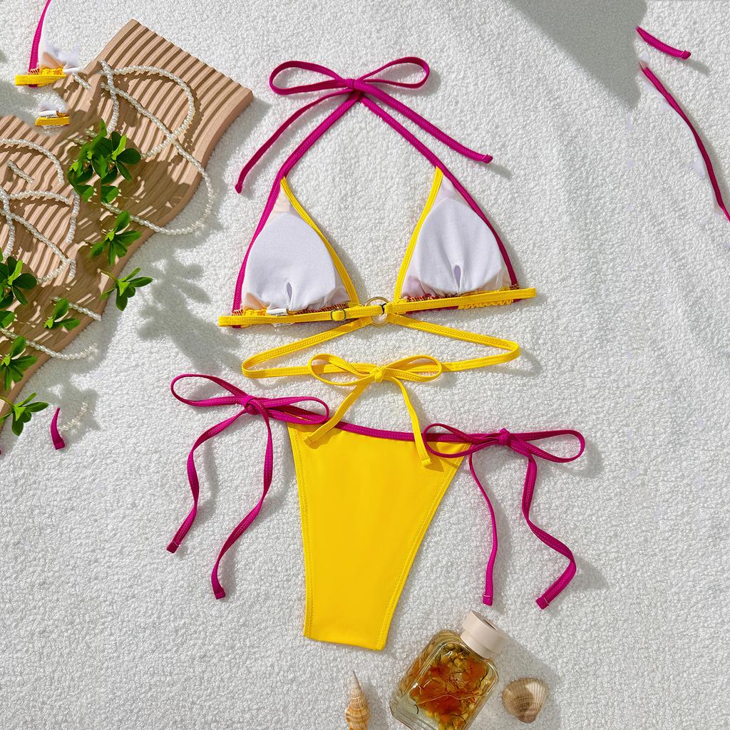 Fashionable Women's Split-Back Bikini Swimsuit Sportswear