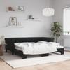 VidaXL Daybed with Trundle Bed Black 90x190 Cm Velvet 3197786