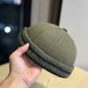Korean Style Knitted Retro Melon Skin Hat for Men and Women in Autumn and Winter Hip Hop Yuppie Street Kittens Versatile Baotou Landlord Hat