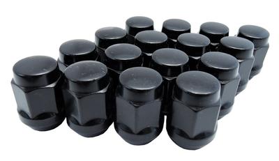 TIPTOP Wheel Lug Nuts 16 Pieces Bag Black (With Collar)