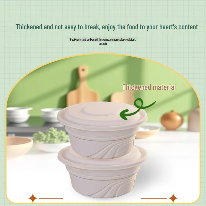 Biodegradable Corn Starch Round Disposable Meal Boxes