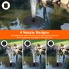 Diameter 13/18cm Solar Fountain ABS Floating Fountain Pump with 4 Fountain Styles Outdoor Solar Pond Pump for Garden Decoration
