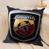 A-Abarth Racing Car Logo Cool Cushion Cover Silky Short Plush Invisible Zipper Dustproof Sofa Pillow Case For Home Decor