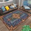 "Vintage Mystic Pattern Carpet with Geometric Symbols and Jewels Design" Suitable for use as an anti-slip for living room bedroom sofas