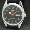 REFURBISHED SEIKO 5 AUTOMATIC 6309A VINTAGE JAPAN MENS BLACK WATCH A441269-4 Sk-a441269