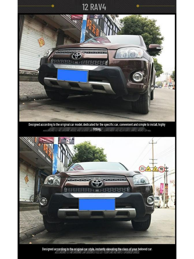 Compatible Front & Rear Bumper Guard Kit for 2009-2013 Toyota RAV4
