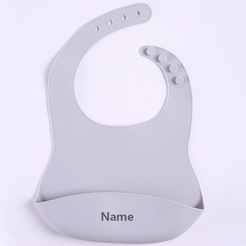 Silicone Bib Infant Drool Catcher Including Free Name High Quality Durable Design Safe for Children Engraving Imaginative Gifts Ideal for Boys Plus G