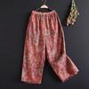 Pants Summer Women Plus Size Loose Pajama Pants Versatile Casual High-waisted Wide-leg Linen Pants