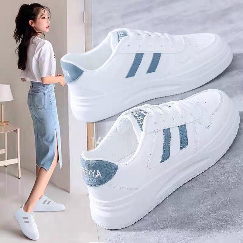 2025 spring new little white shoes female student flat-bottomed versatile casual shoes ins trendy breathable sports board shoes female