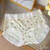 Sweet Floral Lace Trim Panties for Girls: Comfortable, Breathable, Skin-Friendly, Mid-Rise Briefs with Extended Crotch