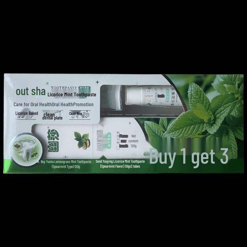 Yousha Licorice Mint Fresh Breath Toothpaste Gift Set