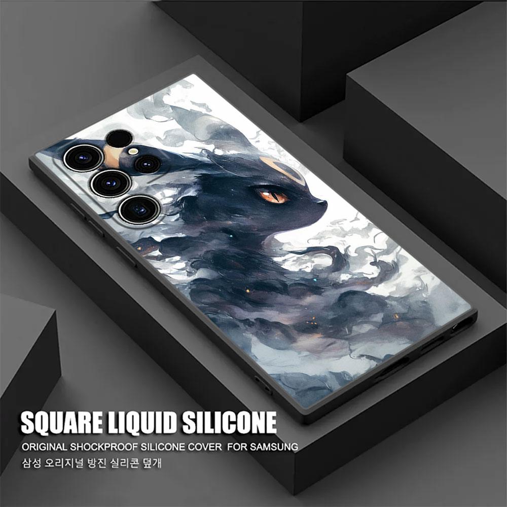 P-Pokemons Bulbasaurs Umbreons Gengars Draw S25 Ultra Case For Samsung Galaxy S25 S24 S23 S20 S21 FE S22 Ultra Plus Phone Cover
