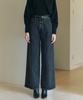 ZEROSTREET Stone Wide Denim Pants / Indigo Black