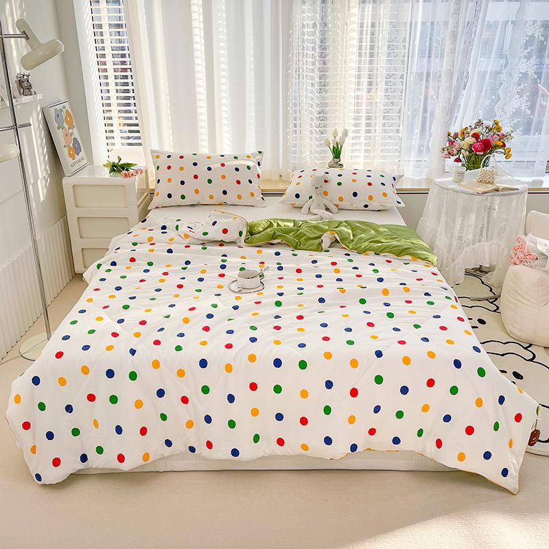 Class a Washed Double-Layer Yarn Soybean Fiber Children's Summer Cool Quilt Single Thin Quilt Double Air Conditioning Quilt