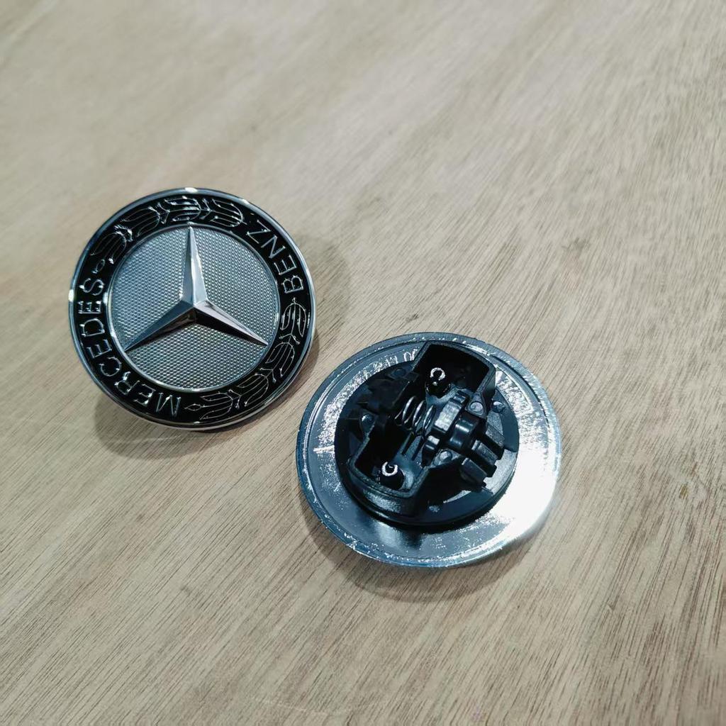 ABCERS Motorhauben-Emblem Dekoration für Mercedes-Benz GLC, GLK, CLA, CLS – Flaches Design mit Feder
