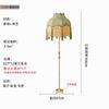 Chinese Classical Retro Copper Tassel Floor Lamp LED E27 Gold Lustre Zen Art Decorative Standing Lights Study Living/Tea Room