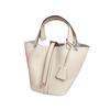 2022 Cowhide Lychee Pattern Bucket Bag: Stylish All-Match Handbag for Women
